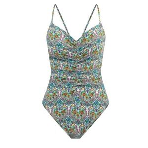 NWT Paisley Lace-Up Back One Piece Swimsuit – Multiple Sizes (XS, S, L, XXL)